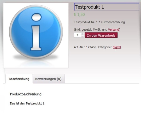 WooCommerce Produkt-Details
