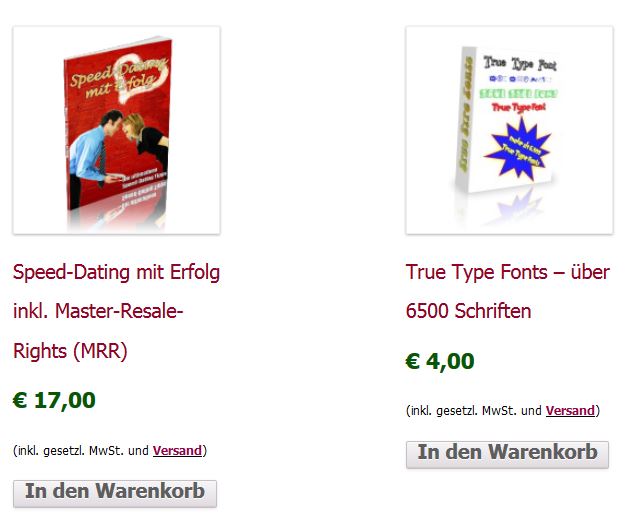 WooCommerce Shop Katalogansicht
