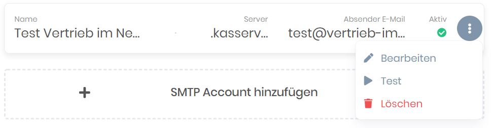 EZ Page - SMTP Account testen