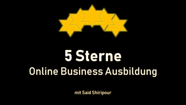 5 Sterne Online Business Ausbildung